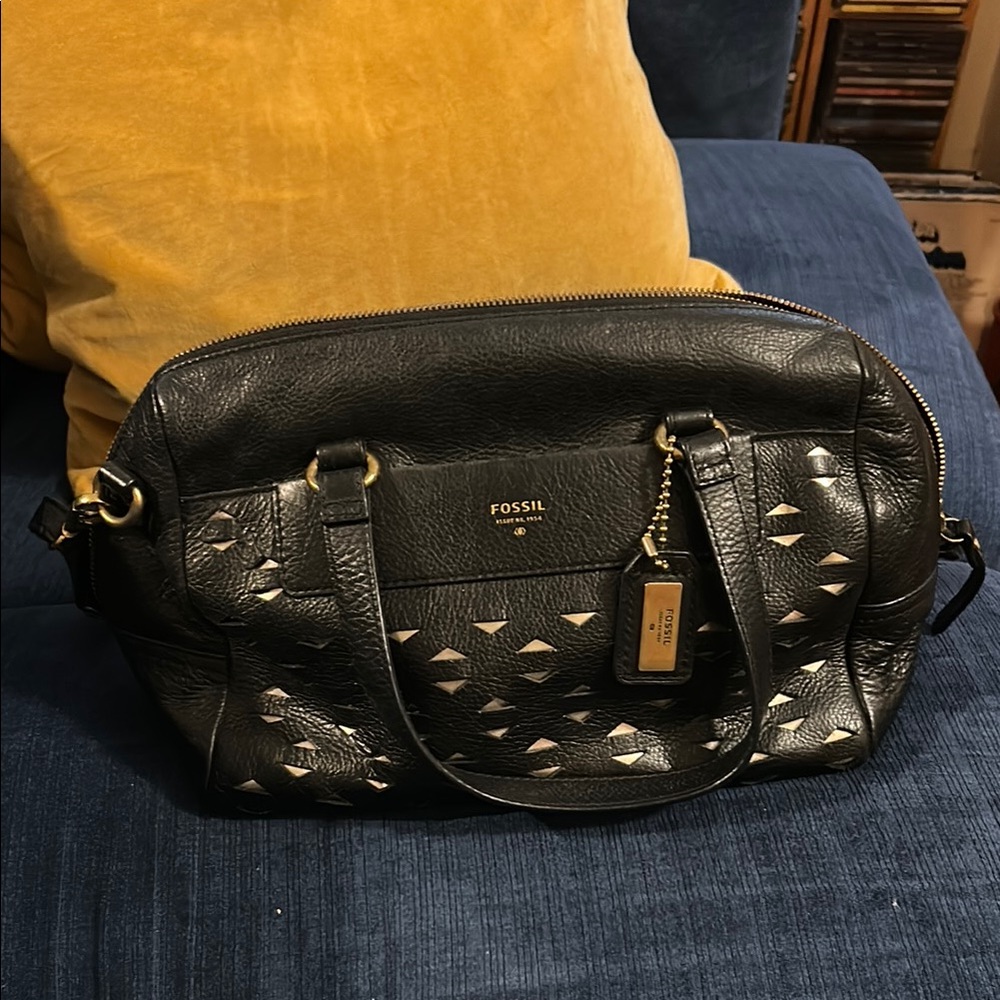 Fossil Black Leather Women's Bag